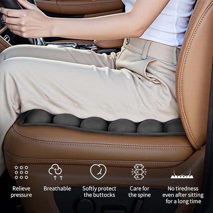 Sondor Travel Cushion, Comfortable 3D Inflatable Seat Cushion for Hemorrhoid and Tailbone Pain Relief, Optimal Support for Long Sitting in Car, Air Travel, Office Chairs Etc (36-Grey Point Cushion) - Image 8