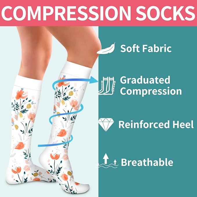 COOLOVER Copper Compression Socks for Women and Men(6 Pairs)-Best Support for Running, Athletic, Travel - Image 5