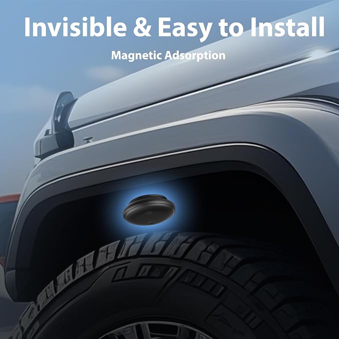 2026 Upgraded GPS Tracker for Vehicles, No Subscription, Magnetic Vehicle Anti-Lost Tracker, Small Locator, Anti-Theft GPS Tracking Device with Free App, No Monthly Fee/No SIM Card, iOS & Android - Image 4