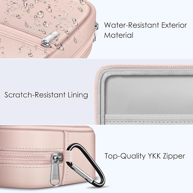 FINPAC Charger Case for MacBook, Small Electronic Organizer Pouch Bag | Portable Travel Storage for MacBook Power Adapter, Laptop Accessories, Magic Mouse, USB Drives, Gadgets, Pink - Image 5