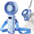 Diveblues Portable Turbo Fan, 100 Speed Handheld Fan with Strong Airflow, Foldable 4 in 1 Personal Fan for Neck, Desk & Travel, USB-C Rechargeable, Lightweight for Summer, Concerts & Outdoor Use by Diveblues
