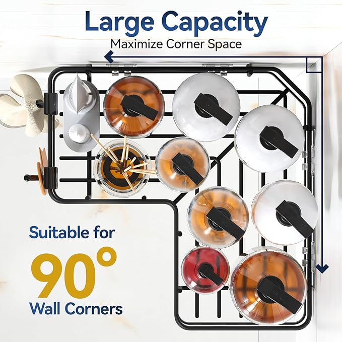 Corner Shower Caddy Adhesive, 100% Rustproof Shower Organizer with Soap and Troothbrush Holder, No Drill Shower Shelf for Inside Shower, Wall-Mounted Shower Storage for Homes (5 Pack, Black) - Image 3
