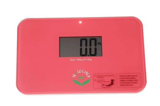 NewlineNY Auto Step On Super Mini Travel Bathroom Scale, 5.25" x 8.5" SBB0638SM: Strawberry Ice by NewlineNY