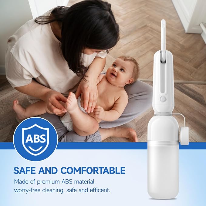 Morfone Portable Bidet for Travel, High Pressure Electric Handheld Sprayer | 350ML with Dual Spray Modes, USB-C Rechargeable Waterproof Travel Bidet for Women, Men, Postpartum, Personal Hygiene(White) - Image 7