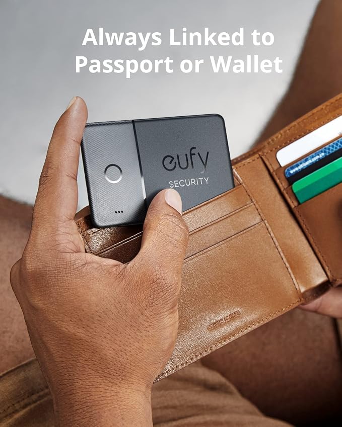 eufy Security SmartTrack Card E30 (Black, 1-Pack), Works with Apple Find My (iOS Only), Wallet Tracker, Phone Finder, Up to 3-Year Battery Life(Android Not Supported), Water Resistant - Image 4