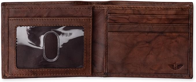 Dockers Men's Bifold Leather Wallet - Thin Slimfold RFID Blocking Security Smart Extra Capacity - Image 4