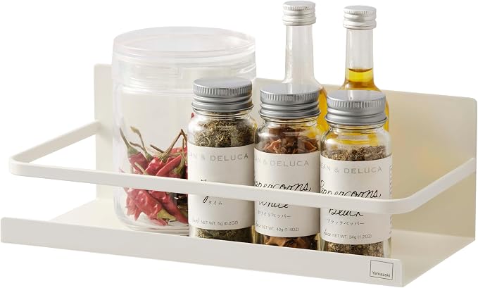 YAMAZAKI Home Magnetic Spice Storage Rack Organizer For Fridge - Steel | Magnetic storage rack organizer for fridge. Sleek steel construction with a strong magnetic mount. No assembly. by Unknown