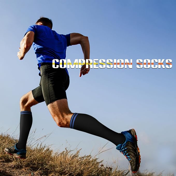 Sooverki Compression Socks for Women and Men Circulation (3/4 Pairs) is Best Support for Running Athletic Cycling Hiking - Image 4