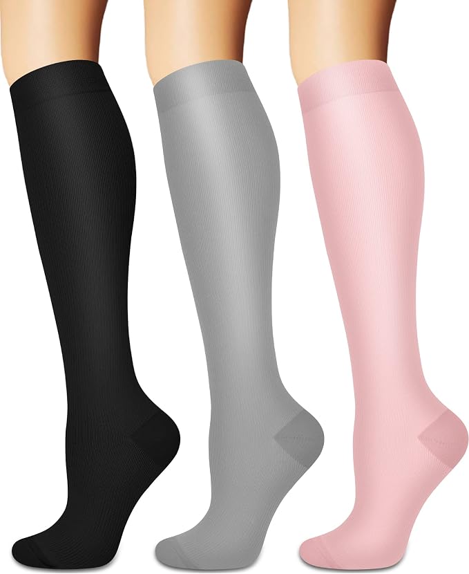 Sooverki Compression Socks for Women and Men Circulation (3/4 Pairs) is Best Support for Running Athletic Cycling Hiking by Sooverki