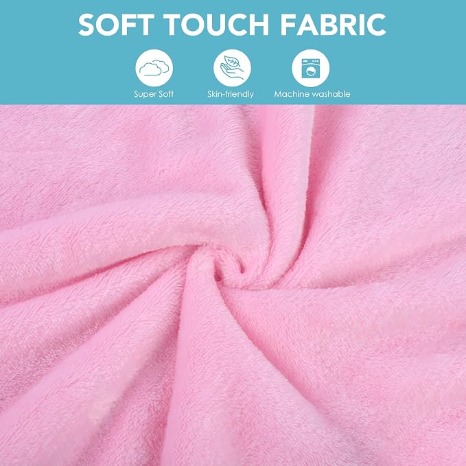 Travel Pillow and Blanket 2-in-1 Set Airplane Pink 60x50 Inch | Plane Packable, Soft Warm and Lightweight Flannel, Hand Luggage Sleeve and Backpack Clip, Plane Flight Car Trips - Image 6