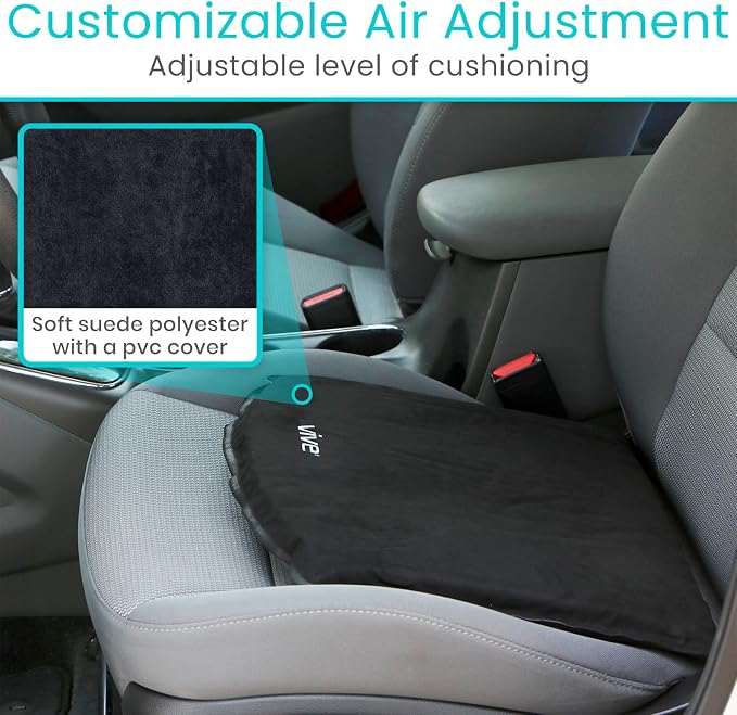 Vive Inflatable Seat Cushion - Portable Pad for Stadiums, Bleachers | Airplanes, Travel, Hiking, Camping, Backpacking, Sporting Events, Picnics - Lightweight Padded Seat Resistant to Tears - Image 5