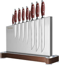 Magnetic Knife Holder Stand,Large Double Sided Magnetic Knife Block WIthout Knives Stainless Steel Magnet Kitchen Knife Holder Strong Magnetic Knife Rack Storage With Three Magnet Strip by fomidao