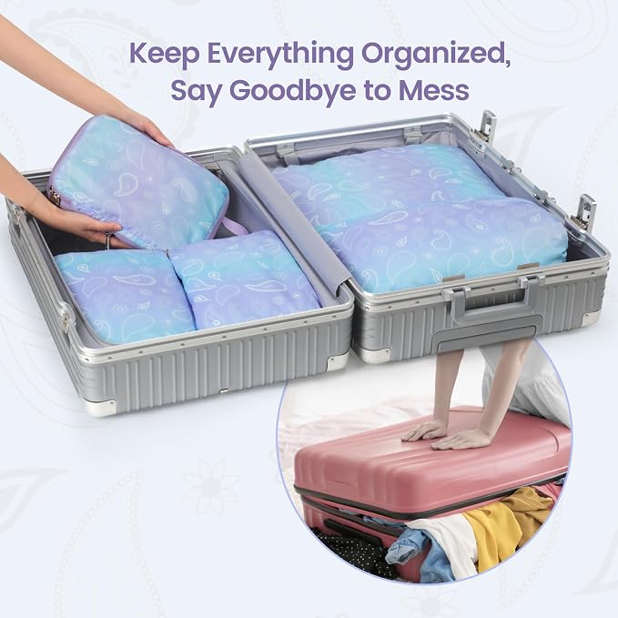 Cambond Compression Packing Cubes for Travel - Luggage Suitcase Organizer | Compression Zip Design for Space-saving, Expandable, Lightweight, Keep Clothes Sorted, Luggage Space Tidy, Carry on Pack Fast - Image 7