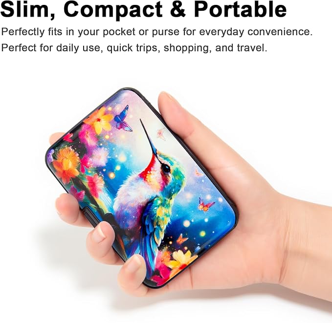 Credit Card Holder Small RFID Blocking Wallet Business Metal Slim Mini Aluminum Hard Case for Women Men - Image 4