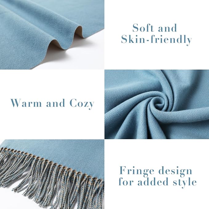 maamgic Women's Scarf Pashmina Shawls Blanket Scarf for Evening Dress | Soft Viscose Blend ,Lightweight,Large Scarf with Cozy Cashmere-Feel, Perfect For Weddings,Cruise Travel & Flights - Image 3