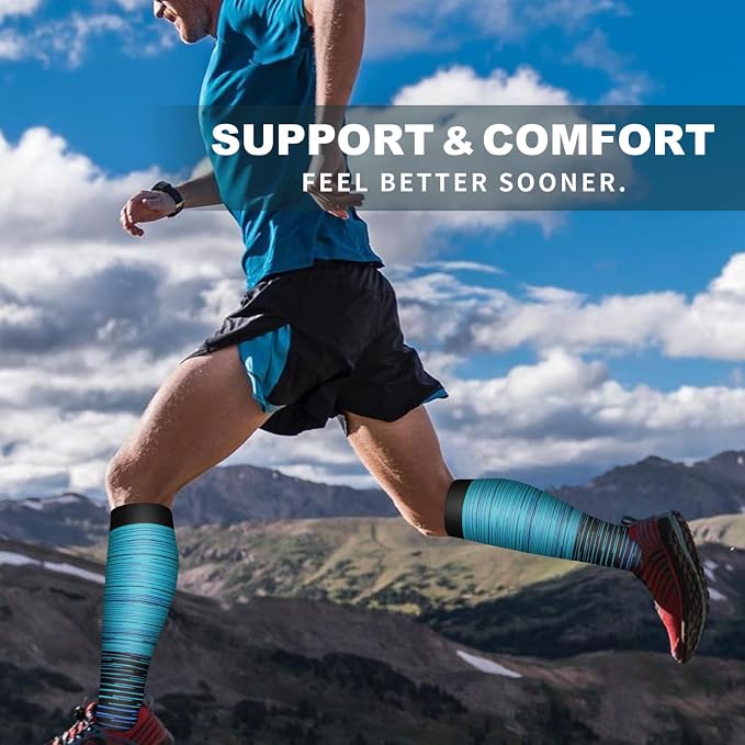 6 Pack Copper Compression Socks for Women and Men Circulation-Best Support for Medical,Running,Nursing,Athletic - Image 4