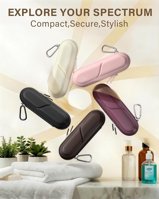 ProCase Toothbrush Travel Case for Oral-B/Oral-B Pro 1000 1500 5000 7000 7500 6000 9600/Philips Sonicare 4100 5100 1100 6100 5300 Oral-B iO Electric Toothbrush Portable Hard Container -Beige - Image 8