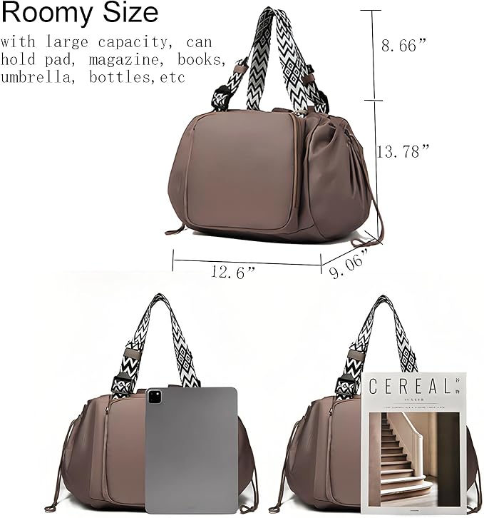 Tote Bag Large Capacity Lightweight Backpack with 15 Pockets Nylon Shoulder Bag for Car Travel Mother Bag - Image 3