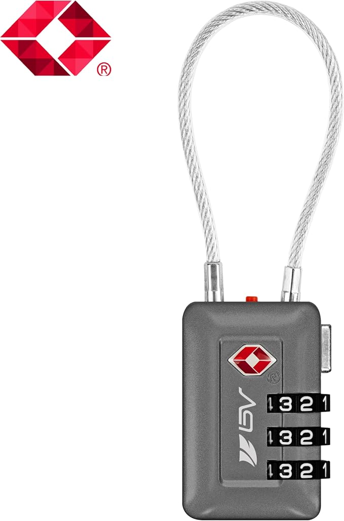 TSA Accepted Luggage Travel Lock, Set-Your-Own Combination Lock for School Gym Locker, Luggage Suitcase Baggage Locks, Filing Cabinets, Toolbox, Case (Slate Gray, 1 Pack) - Image 2