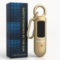 Personal Safety Alarm for Women - Loud Self Defense Siren, Waterproof Keychain with Strobe Light - Solar Rechargeable, Gold by HerTime2