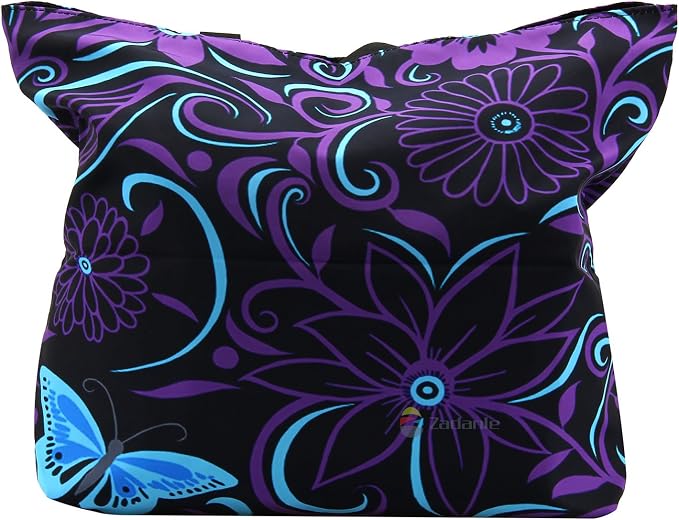Beach Tote Bags Travel Totes Bag Shopping Zippered Tote for Women Foldable Waterproof Overnight Handbag - Image 3