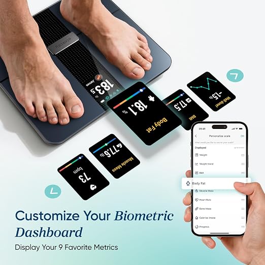Etekcity Smart Scale for Body Weight and Fat, BMI, FSA Eligible, Black | HSA Eligible, Digital Scale for BMI, Muscle Mass and Body Composition, with Apple Health, TFT Display, Tempered Glass - Image 5