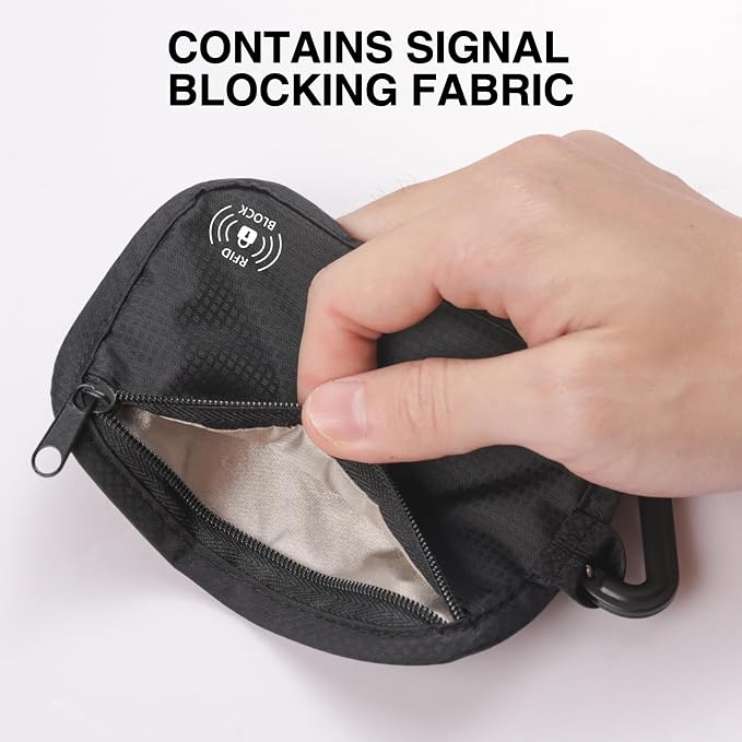 KOSMCCO RFID Blocking Clip Stash Pouch, Hidden Travel Wallet, Black | Minimalist, Hidden Travel Wallet for Cards & Cash, Slim Pickpocket-Proof Design, Everyday Carry - Image 5