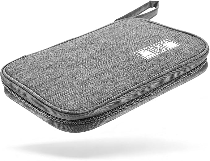 Yamrots Travel Cable Organizer, Electronic Organizer Travel Case, Portable Storage Bag for SD Card, Charger, Power Bank, Earphone (Grey) by Yamrots