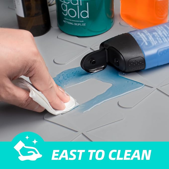 Waterproof Under Sink Mat 40" x 22" Silicone Mat Cabinet Protector | Heavy Duty Deep Drip Tray, Extra Thick Non Slip Liner for Kitchen & Bathroom, Pets, Organizer, Storage, Boots, Home Essential - Image 6