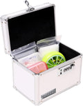 Vaultz Locking Medicine Box with Combination Lock - Secure Metal Lock Box Safe for Medication, Pills & Valuables, Small Lockbox with Code, Portable Storage Case, White | Metal lock box, storage case for medication and small valuables, 3-digit combinati... by Vaultz