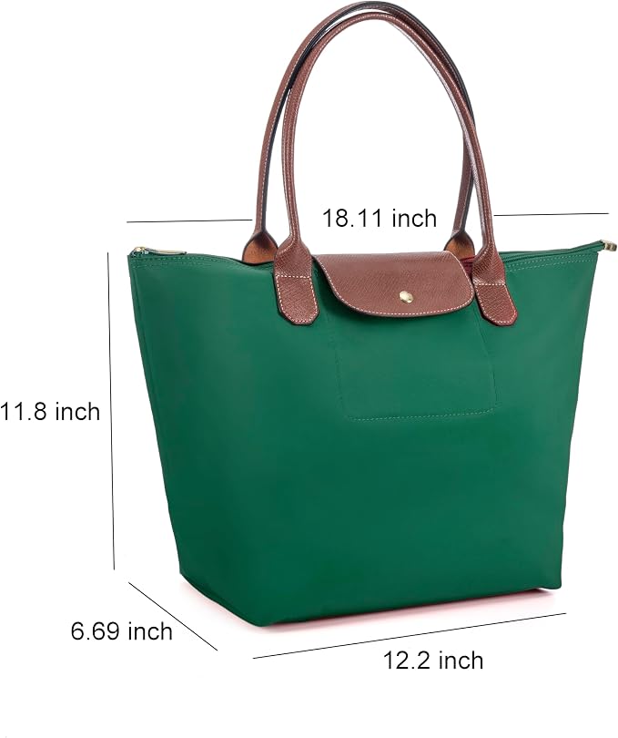 Tote Bag for Women Foldable Shoulder Bag Nylon Weekend Hobo Handbag - Image 4