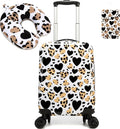 Kid's Luggage Set 2 Piece Suitcase Set Hardside Luggage with Spinner Wheels Girls Carry on Toddler Travel Rolling Suitcase with Neck Pillow Airline Approved by Unknown