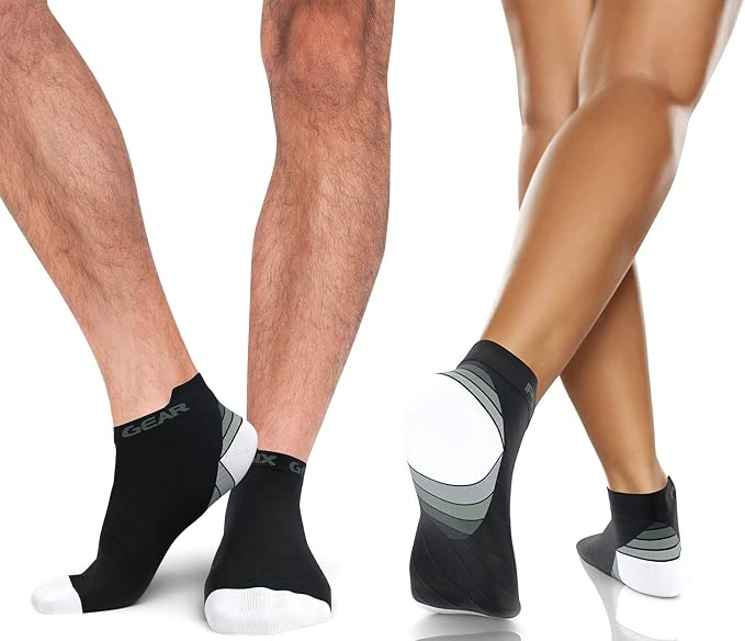 Physix Gear Short Compression Socks for Men & Women - Best Low Compression Socks Women & Men Ankle Socks with Arch Support - Image 7