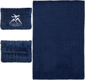 Travel Blanket and Pillow-2-in-1, Ultra-Soft&Compact,Airplane Blanket with Hand Luggage Belt and Backpack Clip,Travelers Accessories Gifts, 61x43 Inches（Navy） by Unknown