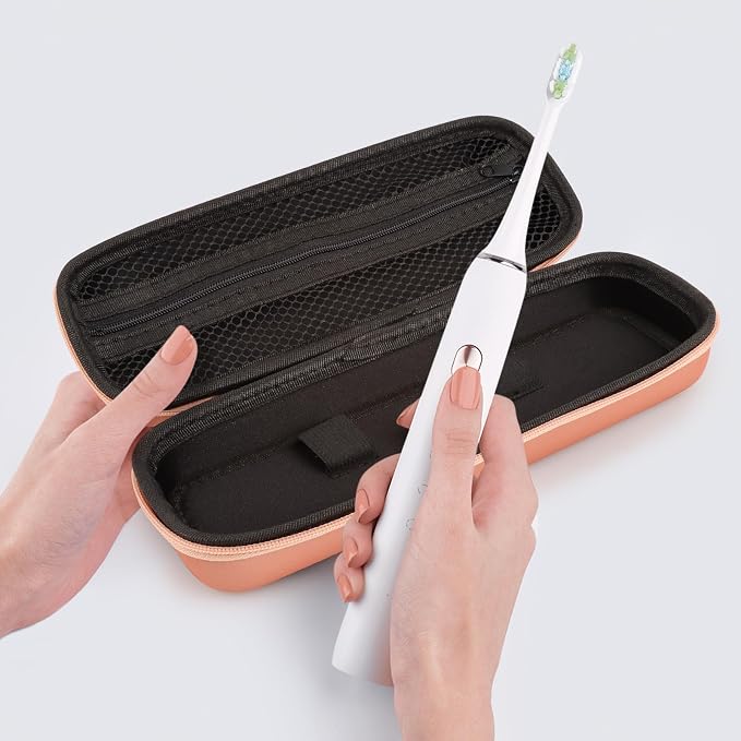 Hooqict Toothbrush Travel Case for Oral-B/Oral-B Pro/iO Electric Travel Toothbrush Case Holder with Mesh Pocket Cover Protection for Traveling, Camping, School, Business - Image 3
