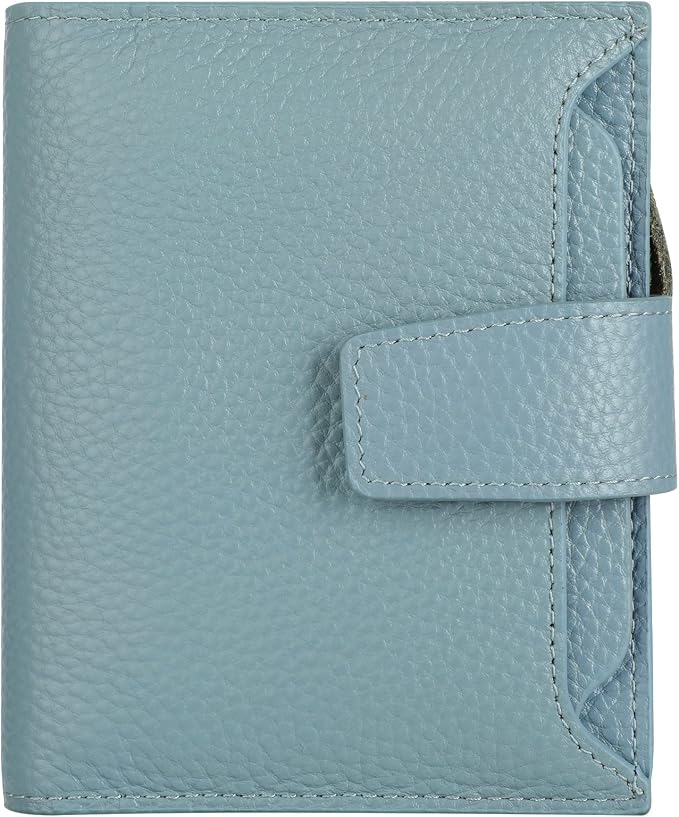 Small Compact Women Wallet RFID Blocking Genuine Leather Bifold Purse with ID Windows by Lavemi