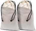 ZENPAC Cowboy Boot Bag, Beige Duster Flannel Pouch with Drawstring Closure, Washable Breathable Cotton Fabric for Shoes, Luggage, 12.5x20.5 2 Pack by Zenpac