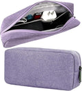 CAAORDKSO Electronics Organizer Travel Case, Water Resistant Cable Organizer Bag for Cable, Cord, Charger, Phone, Power Bank, Earphone, Electronics Accessories (Big-Purple) by Unknown