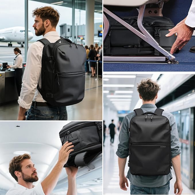 BANGE Travel Backpack with Vacuum Pocket and TSA lock version can hold 15.6 inch Laptop suitable Overnight Flight Approved Anti-theft Bag - Image 8