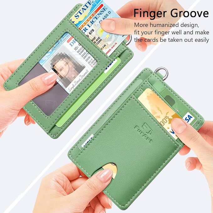 FurArt Slim Minimalist Wallet RFID Credit Card Holder for Men | slim minimalist compact rfid id window thin - Image 3