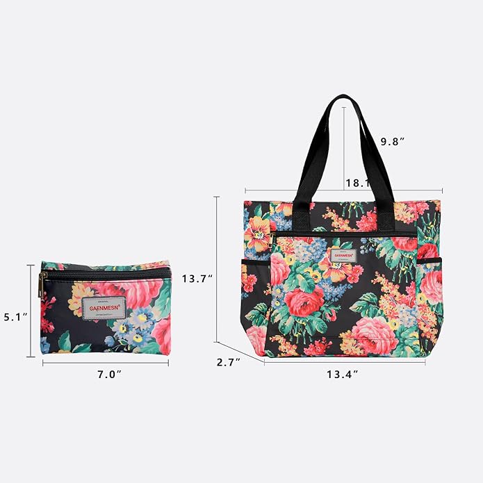 GAENMESN Women's Lightweight Waterproof Tote Bag Durable Designer Handbag with Zipper Travel Commute Everyday Use - Image 5