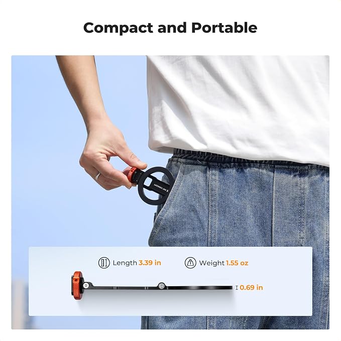 K&F CONCEPT Magnetic Metal Phone Mount with Cold Shoe Mount | Adjustable Rotatable Phone Holder Adapter Compatible with iPhone Serie, Camera Monitoring, Tripods, Stabilizers, MS61 - Image 6