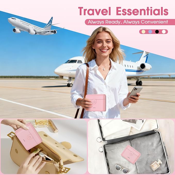 Travel Bottles TSA 4x2oz With Case Leak-Proof Pink | Durable ABS hard case, press-to-unlock, 4 individual compartments, wide-mouth bottles for easy fill, leak-proof seals - Image 7
