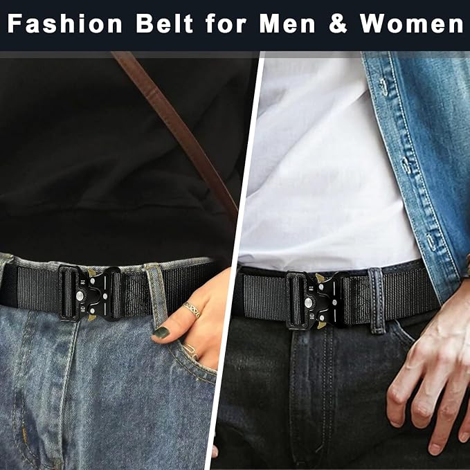 Tactical Belts for Men - Money Belt for Travel for Man Hidden, Belts for Jeans Mens Adjustable edc Belt Mens Belt, Money Belt for Travel for Men Hidden(Black) - Image 4