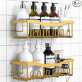 EUDELE Shower Caddy 2 Pack, Adhesive Organizer for Bathroom Storage, Home Decor & Kitchen, No Drilling, Rustproof Stainless Steel Shelf, Bathroom Decor Sets by EUDELE