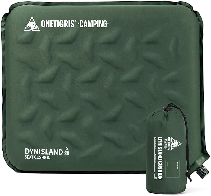 ONETIGRIS Inflatable Seat Cushion, Lightweight Waterproof Seat Pad | Lightweight waterproof inflatable cushion for camping, stadiums, travel, office chairs, car seats and outdoor events by OneTigris