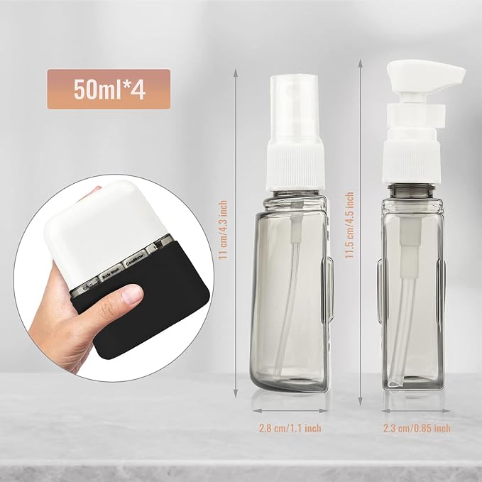 Bpluma Travel Bottles, Leak Proof Containers For Toiletries TSA Approved Airplane Accessories Kits For Liquid With Labels | For Toiletries TSA Approved Airplane Accessories Kits For Liquid With Labels - Image 2