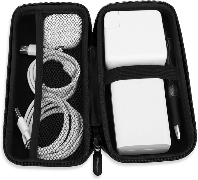 iMangoo Travel Essential Electronics Organizer Charger Case Carrying Pouch | 8.5x4.5x2" Power Bank Tech Accessories Protective Storage Shockproof Portable Purse Men Women School Office Trips Must Have - Image 4