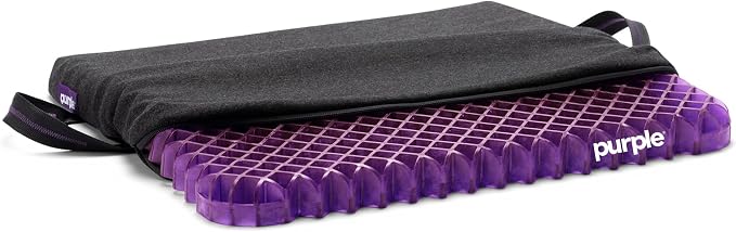 Purple Simply Seat Cushion, Lightweight 1.25" Low-Profile Gel Seat Cushion | GelFlex Grid for Car Seat, Airplane, Desk Chair - Pressure-Reducing, Temperature-Neutral, No-Slip - Made in USA by Unknown