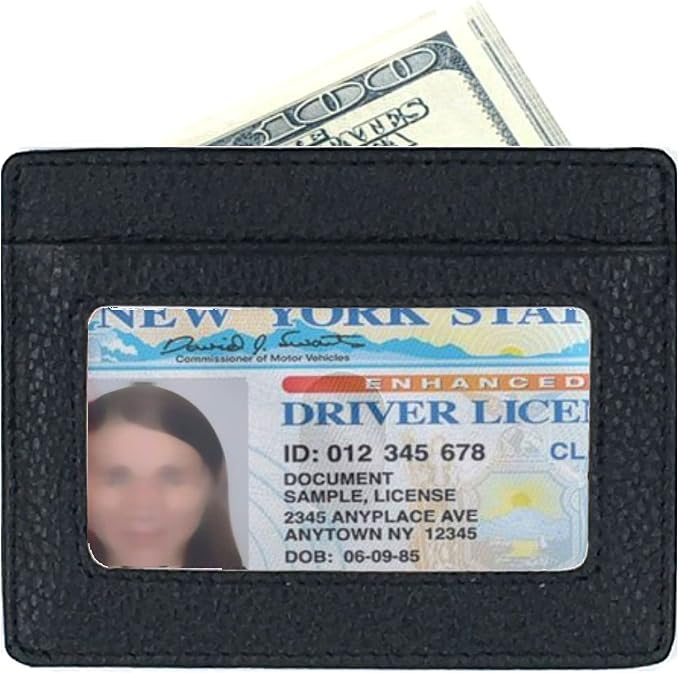 Tapp Collections RFID Protect Slim Minimalist Pocket Leather Wallet Card Holder - Black - Image 3